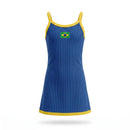 Vestido Infantil Elo Brasileiro - Canelado Conforto Verde e Amarelo | Mantum