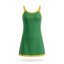 Vestido Infantil Elo Brasileiro - Canelado Conforto Verde e Amarelo | Mantum
