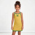 Vestido Infantil Elo Brasileiro - Canelado Conforto Verde e Amarelo | Mantum